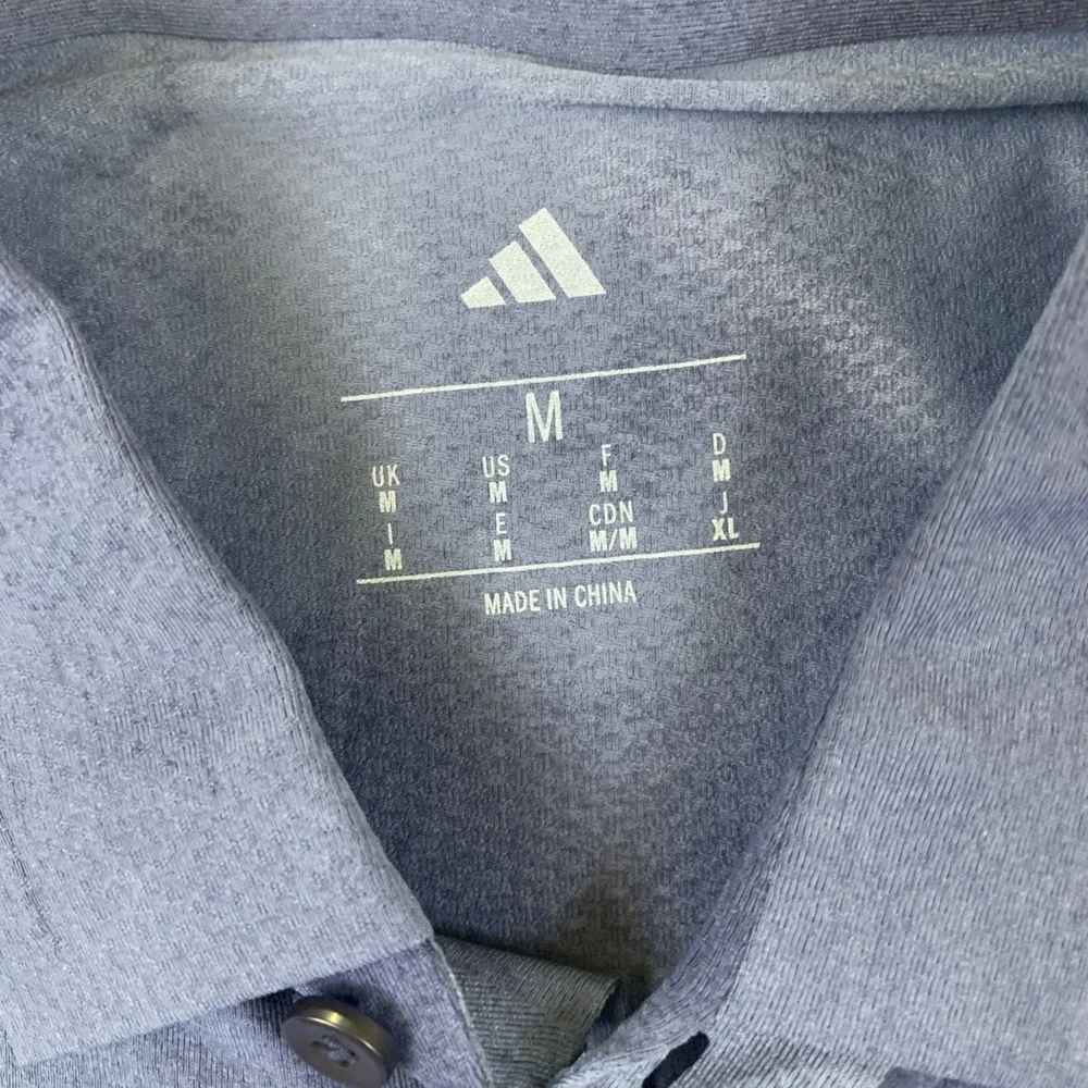 Adidas Golf Mens Polo Shirt Blue Watercolor Cloud Print IM7895‎ Size Medium